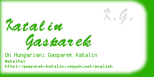 katalin gasparek business card